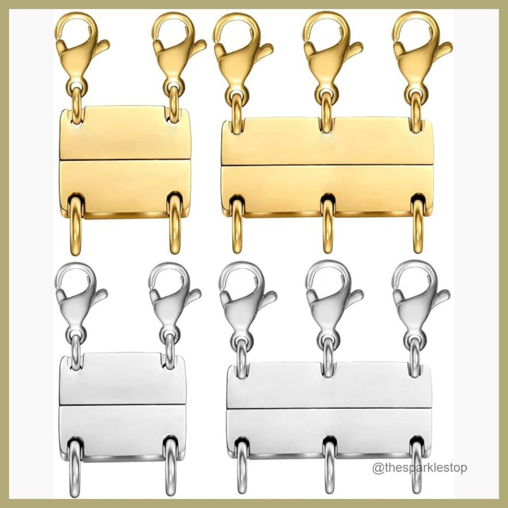 18k Gold Plated Stainless Steel Layering Necklace Clasp Separator